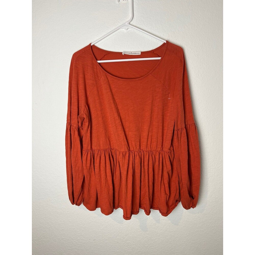 Peruvian Connection Blouse Womens Small Boho‎ Peasant Long Sleeve Pullover Top